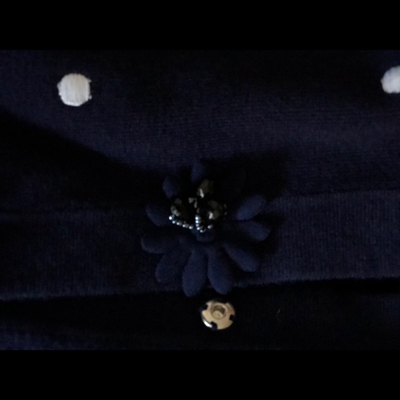 Charter Club Navy polka dot cardigan (medium) - Picture 6 of 6
